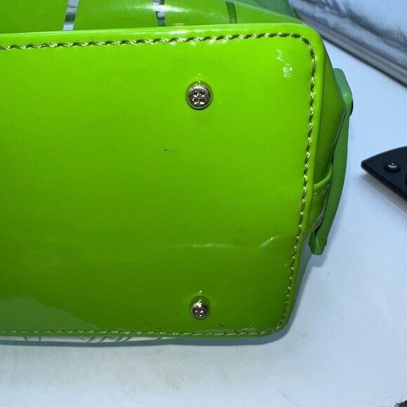 Kate Spade Kei Bloomington Clear Apple Top Handle Clutch Bag - Picture 10 of 12